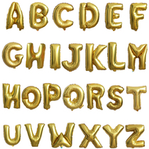 16 inch English letter Golden graduation aluminum film balloon welcome to marryme birthday wedding room decoration