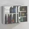 Kitchen household sliding door stainless steel bowl cabinet Powder room storage cabinet Wall-mounted storage cabinet Wall-mounted storage cabinet