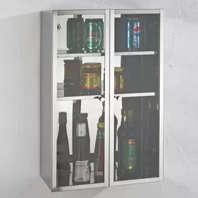 Stainless steel storage cabinet kitchen bathroom dressing room storage cabinet hanging cabinet storage box storage cabinet 8035