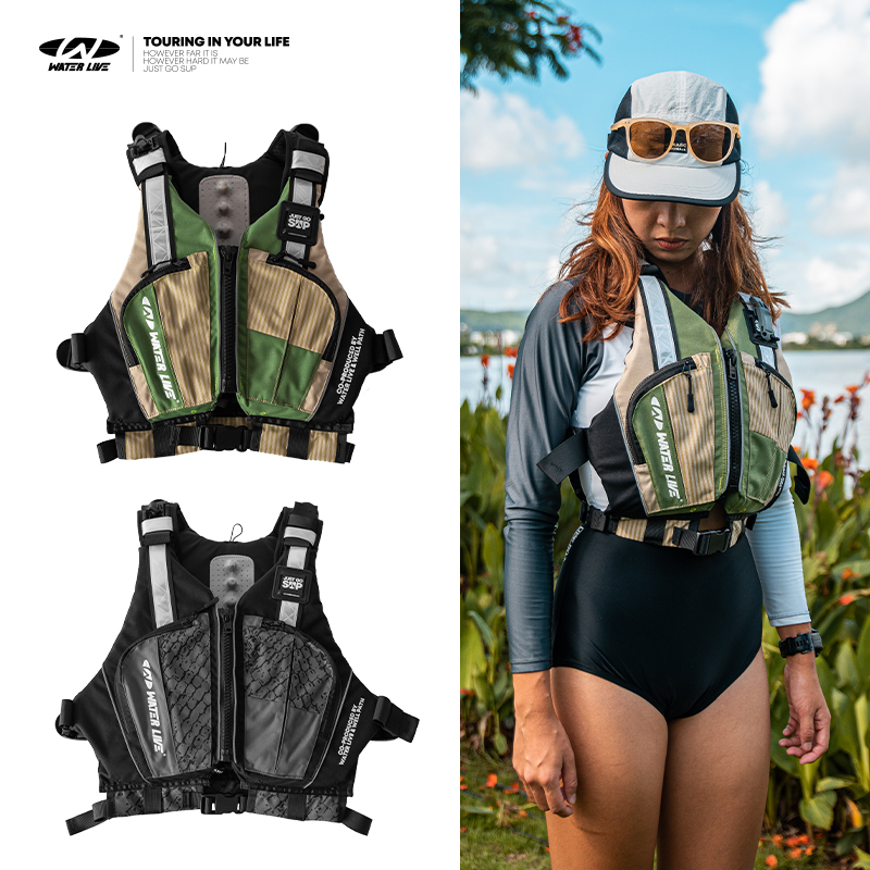 Vetla Water Live BRAND LIFE JACKET Paddle Board SUP Leather Rowing Backpack Boat Special Twin-Color Optional-Taobao