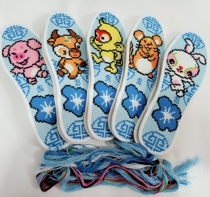 Ailexiu printing non-fading pinhole cross-stitch 12 zodiac insoles cotton non-velvet embroidery handmade unisex