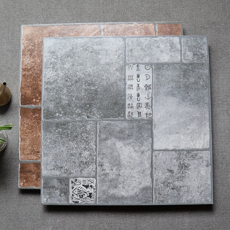 Antique Oracle tiles 600x600 wine shop Courtyard Bar Retro Grey Floor Tiles Gallery Dining Hall Featured Brick