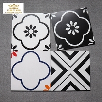 Nordic minimalist black and white parquet tiles 300X300 Living room Tile Imitation Ancient Brick Toilet Balcony Color Puzzle