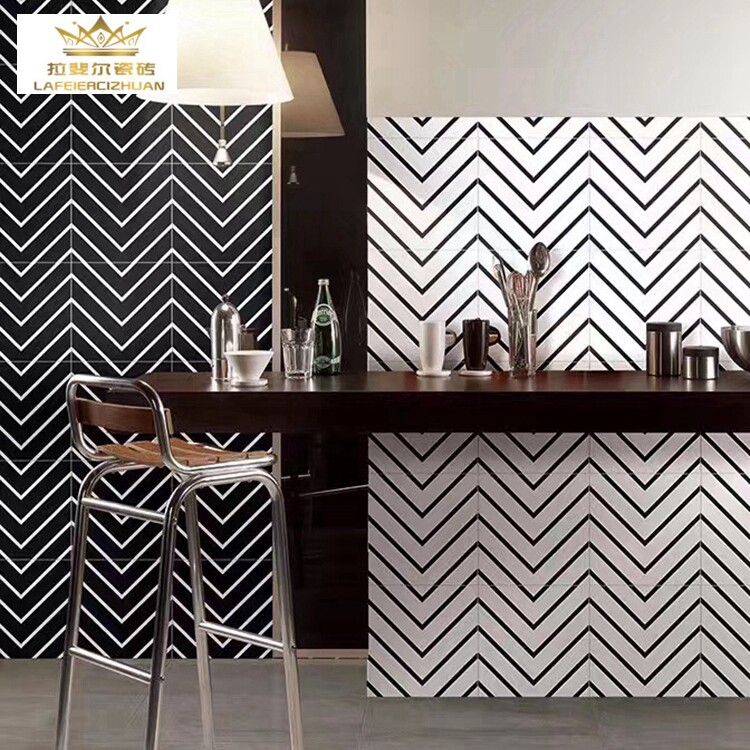 Classic black and white labyrinth flower brick 300x300 living-room small floor tile background wall tile kitchen makeup room inner wall brick