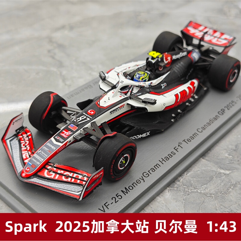 [Rijia Ready Stock] Spark 2025 Canadian Grand Prix Haas Vf-25 Bellman Racing F1 1:43