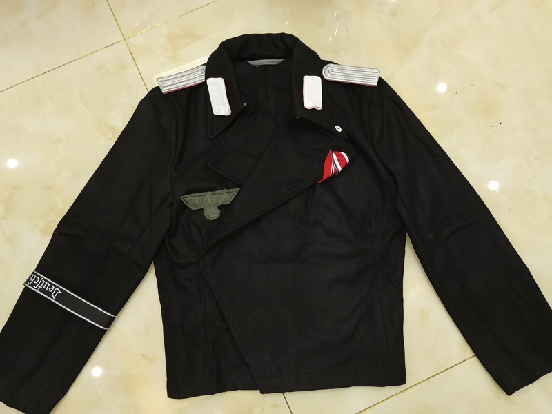 German Wehrmacht Junior Officer Armored Jacket Black Woolen Tank Karl-Youss Top German Wehrmacht Junior Officer Armored Jacket Black Woolen Tank Karl-Youss Top