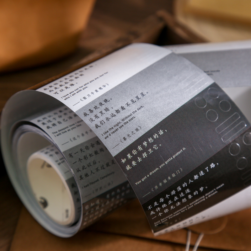 Earthly Hands Ledger Duct Tape Fiction Film and TV Snippets Desk Word Motivator text Decorative Text Material Sticker-Taobao
