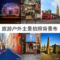 Wedding Dress Themed Advertising Street Scenic Spot Tourism Photo Customize Background Cloth Photography Background Photography Street Real