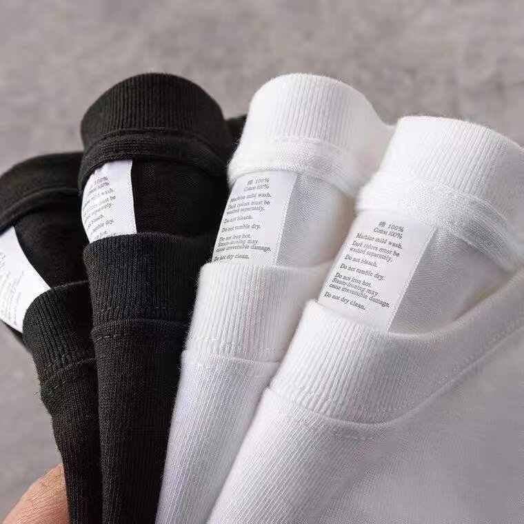 200 gr-pound long sleeve T-shirt man's new frontier cotton pure cotton pure color round neckline bottom shirt with clothes white inner lap short-Taobao