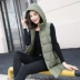 Quần áo vest cotton 2018 mùa đông mới in mẫu mũ trùm đầu xu hướng thời trang nữ phiên bản Hàn Quốc của áo khoác trùm đầu sang trọng - Áo vest