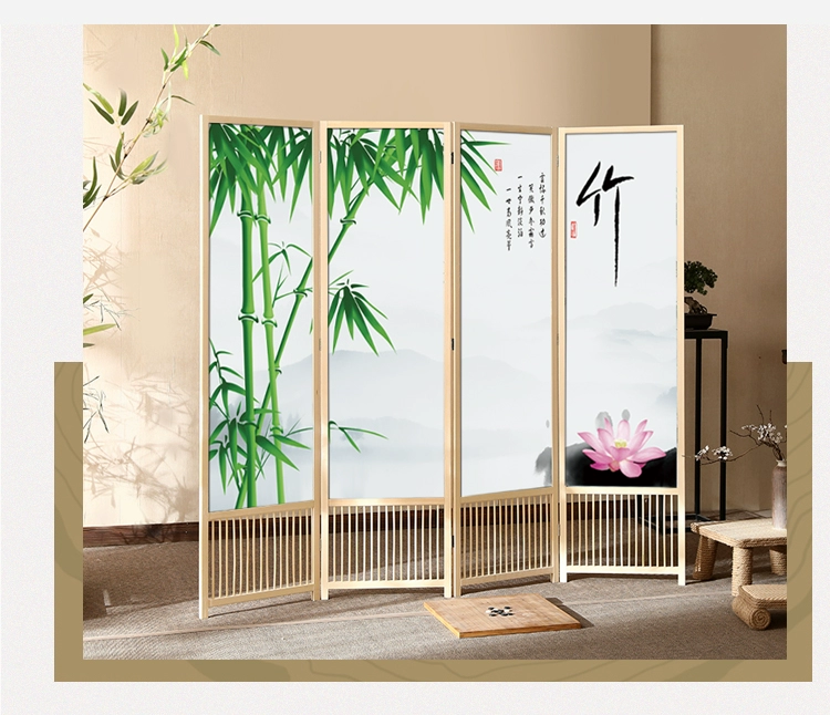 Phong cách Trung Quốc hiện đại bằng gỗ rắn có thể gập lại màn hình chính di động vách ngăn phòng khách phòng ngủ nghiên cứu khách sạn văn phòng khách sạn