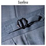 Саретера светло -голубые бамбуковые вязаные деловые брюки мужской коров