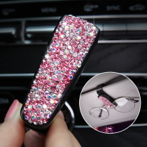 Car glasses clip multifunctional car sun glasses bracket cute diamond female car sun visor glasses case