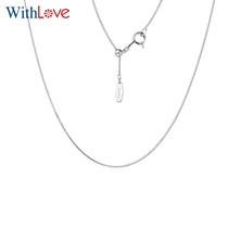 WithLove Japan 18K gold necklace box au750 platinum plain chain pt950 platinum gold clavicle chain female