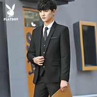 Bộ đồ vest Playboy phù hợp với nam ba mảnh phù hợp với trang phục chuyên nghiệp trang trí phương tây đồ vest nam