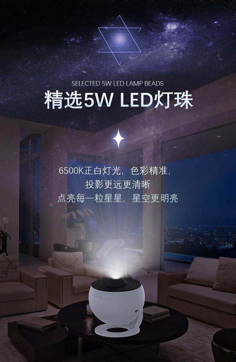 лампа 星空灯投影仪儿童满天星星光房间卧室顶天花板梦幻氛围装饰小夜灯