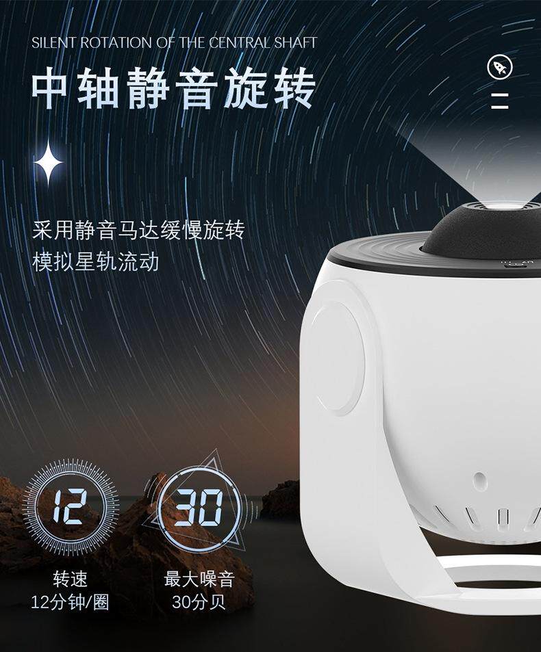 лампа 星空灯投影仪儿童满天星星光房间卧室顶天花板梦幻氛围装饰小夜灯