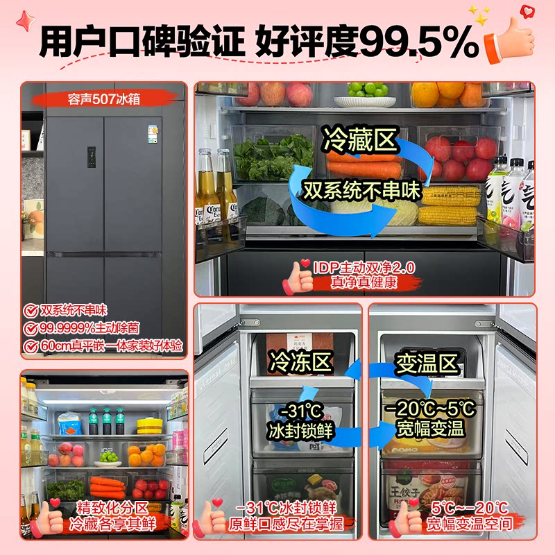 容声BCD-507E50CZLAD冰箱图片