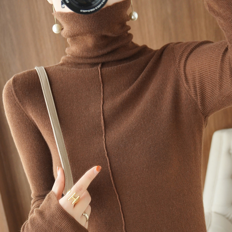 High collar sweater with undershirt female inner hitch, new set head long sleeve, non-cashmere high collar knit blouse