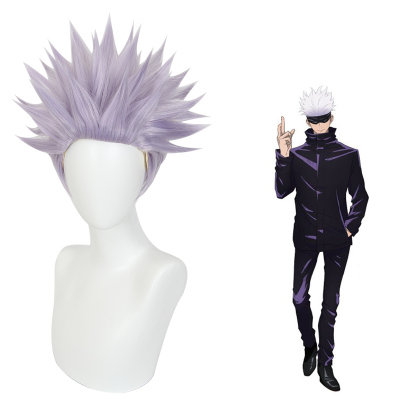 taobao agent Purple Family Mantra returns to five warfare light purple rolling cos anime wigs