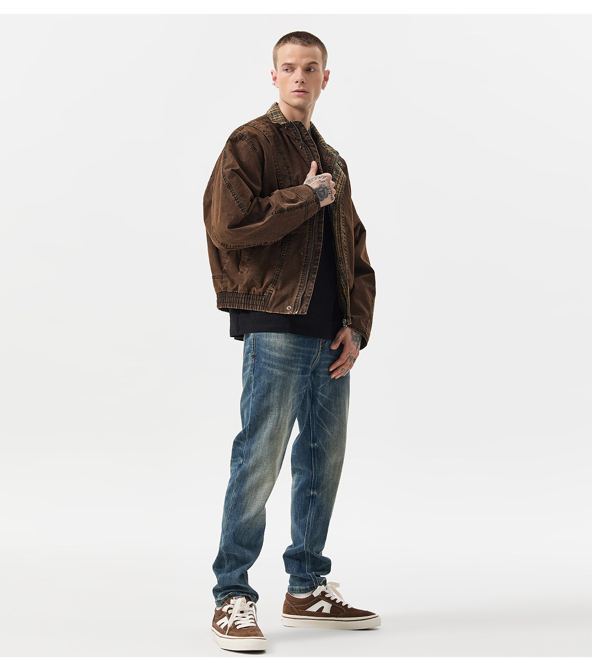Giacca Uomo Casual Oversize Invernale – Risvolto Tinta Unita, Imbottita E Leggera, Perfetta Per Autunno E Inverno