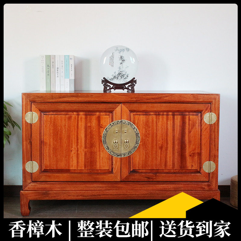 New Chinese-style camphor wood box wedding dowry box all camphor wood storage storage box calligraphy and painting collection box solid wood trunk