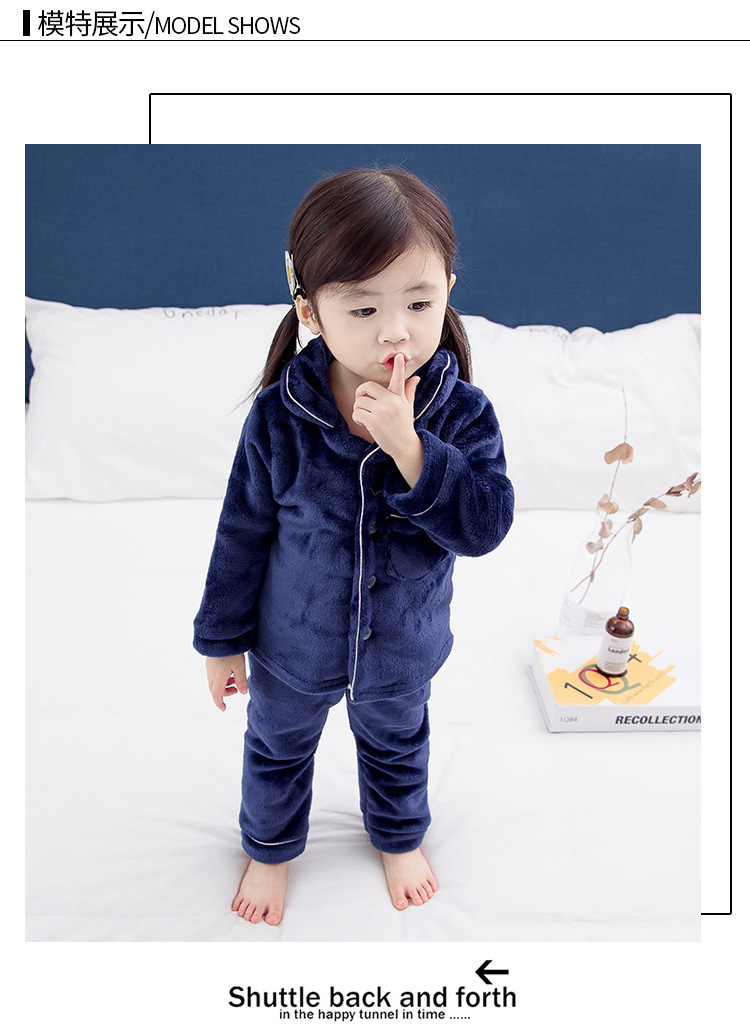 Đồ ngủ cho bé mùa đông san hô lông cừu 1-3 tuổi dính liền kho báu nam dài tay cho bé mùa thu và mùa đông dày flannel bé gái 0 bộ trẻ em phim hoạt hình