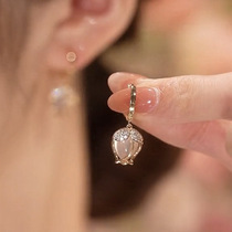 Outlets withdraw good bull goods pick cat eye tulip flower earrings deducted luxury sweet jewelry