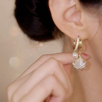 Outlets withdraw good bull goods pick cat eyestone Ginkgo earbutton female design ornaments