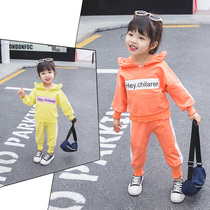 Girl autumn suit 2021 new one-year-old baby girl Autumn dress foreign children Spring and Autumn Korean version