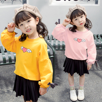 Girls long sleeve T-shirt autumn foreign atmosphere one year old girl baby autumn baby base shirt thin children spring and autumn coat