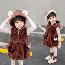 Girls Maomao vest childrens clothing in autumn and winter wearing fashionable foreign baby vest baby baby horse clip tide
