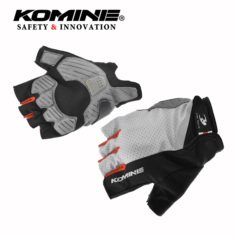 Japan KOMINE Summer Locomotive Rider Riding Gloves Half Finger Mesh Built In armor Anti-fall GK-259