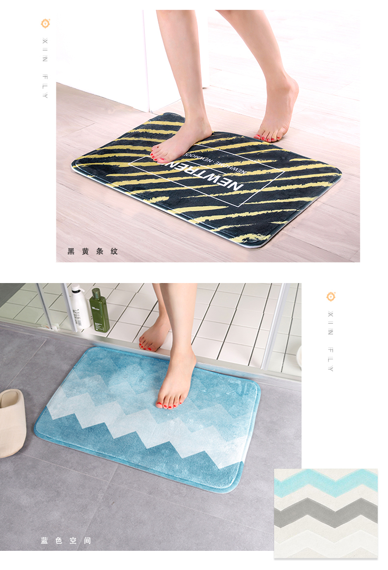 Thảm cửa mat phòng tắm chống trượt mat chân mat phòng ngủ nhà phòng tắm nhà vệ sinh cửa thấm thảm thảm nhựa trải sàn