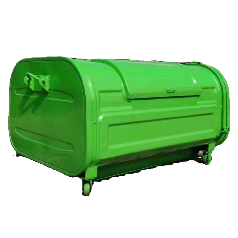 Garbage Transfer Box for Hook-Arm Garbage Trucks, Sanitation Trash Cans, 3-Cubic-Meter and 5-Cubic-Meter Outdoor Large-Capacity Press-Type Waste Transfer Bins