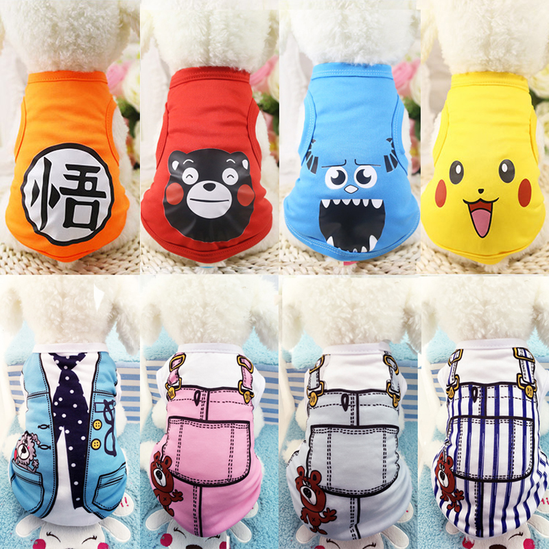 Dog clothes spring and summer dress thin vest pet cat puppy puppy Teddy than Beau Beauty summer