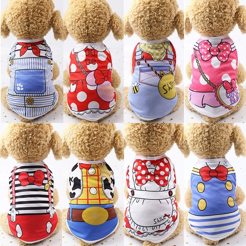 Собачья одежда летняя тонкая жилетка Тедди Бич панда маленький собачий щенк
