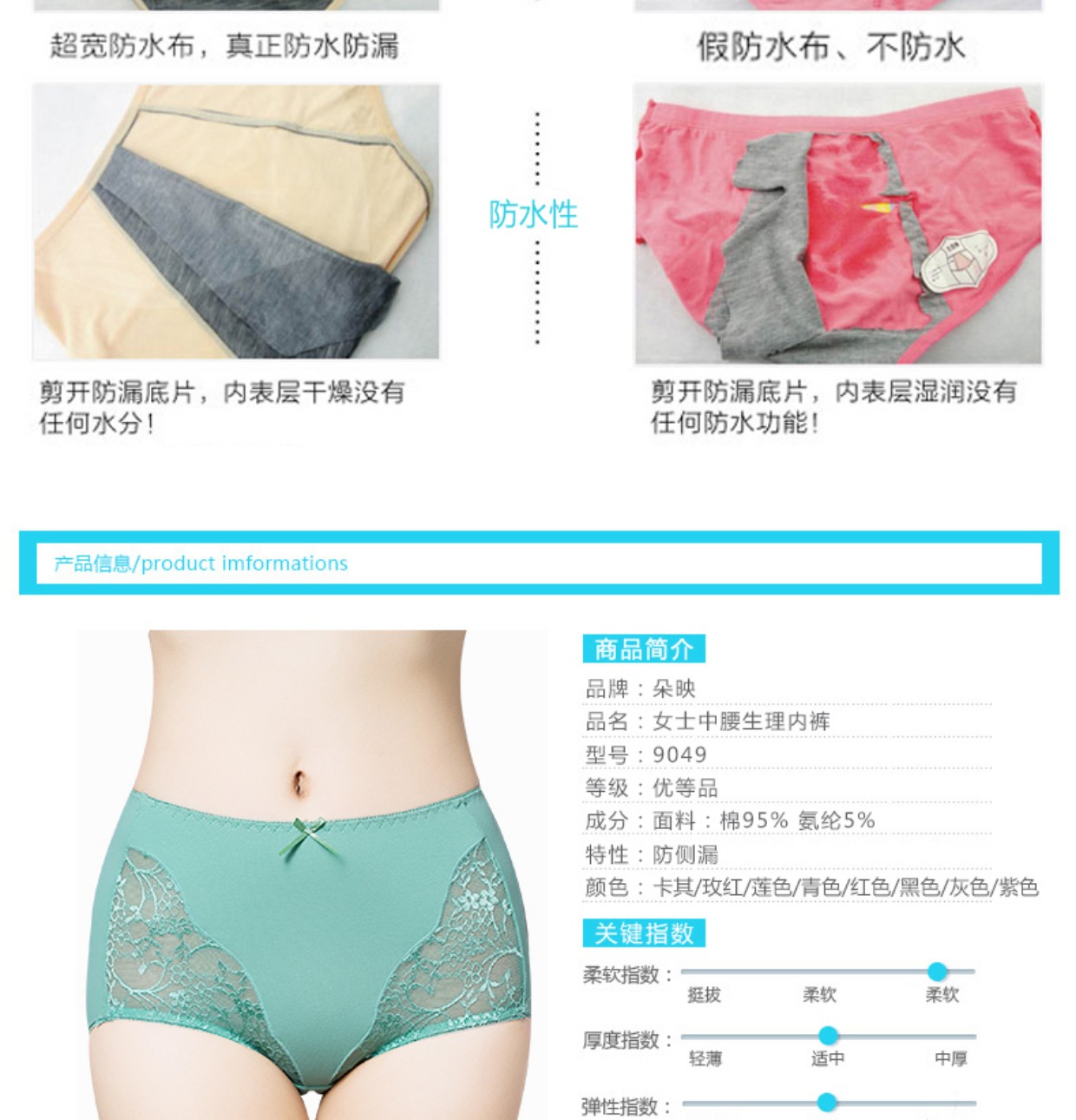 Thời kỳ sinh lý đồ lót cotton của phụ nữ eo cao kích thước lớn quần áo thoáng khí quần lót thời kỳ kinh nguyệt chống rò rỉ quần dì lớn đồ lót giá rẻ