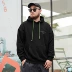 B.X vài chiếc áo hoodie mùa đông phong cách mới cộng với chất béo cộng với xu hướng áo in hình áo len nam chất béo - Áo khoác đôi