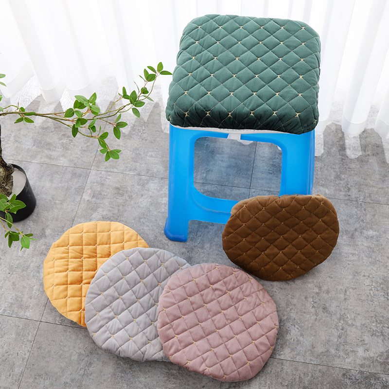 Dutch suede Stool Seat Jacket Clip Cotton Warm Silicone Anti Slip Bottom Square Cushion Hotel Home Plastic Glue Stools-Taobao