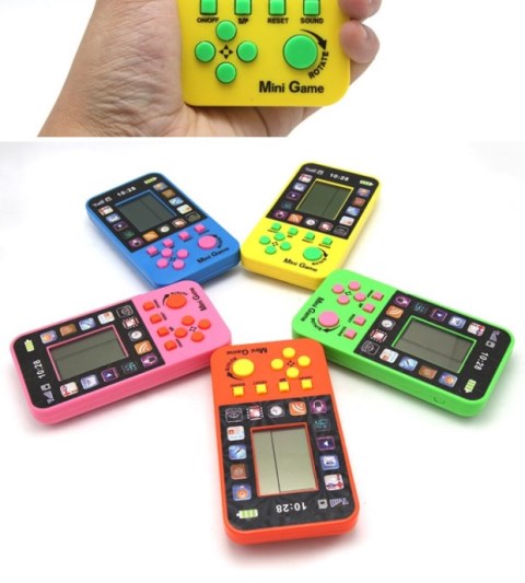 Bàn điều khiển trò chơi Tetris nhỏ cầm tay trò chơi cầm tay cầm tay cổ điển hoài cổ trẻ em món quà đồ chơi giáo dục máy chơi game x12