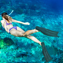 Snorkeling fins swimming adult mid-length butterfly swimming training children duck paw fins silicone short fins female freestyle swimming