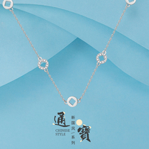 Flower Bud Original Tonbao Necklace 201 years new female minimalist Temperament Chain Sub accessories do not fade the neck chain lock bone chain