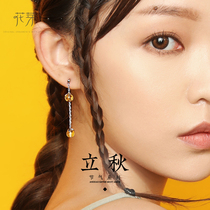 Flower Bud original autumn earrings 2021 New Tide ancient style exquisite earrings personalized design sense silver pin earrings women