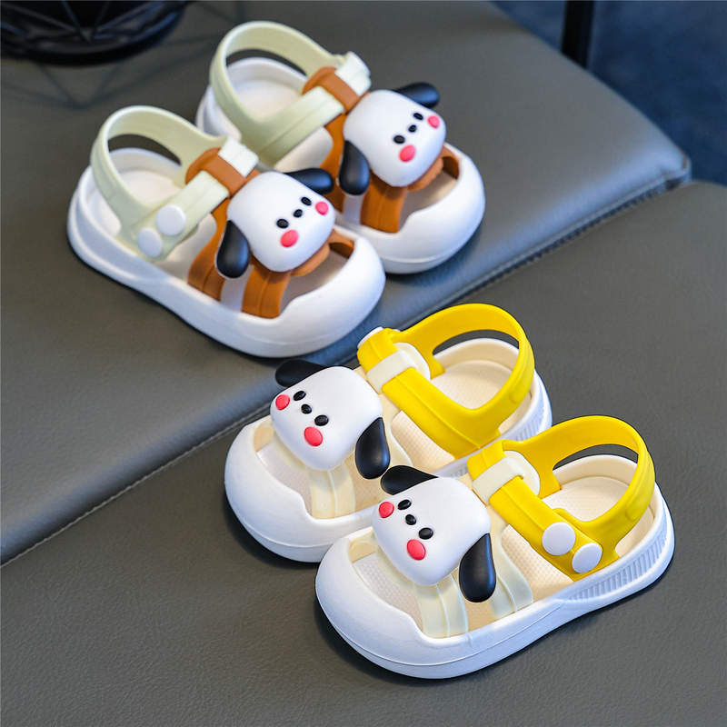 Children's Sandals 8-24 Months Infants and Toddlers Summer Breathable Hole Shoes for Boys and Girls Baby Soft-Soled Closed-Toe Anti-Collision Beach Shoes