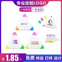 Portable Color Fluorescent Pen Custom Print Logo Enterprise Office Supplies Exhibition Promotion Advertising Advertising Gift Set