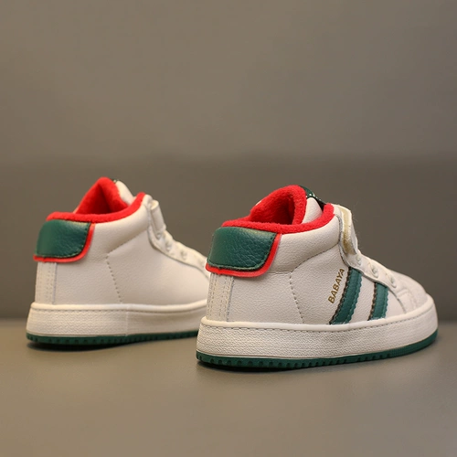 芭芭鸭 Детские кроссовки для мальчиков, зимняя белая обувь, сапоги, 2022