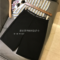 Fashionable letter waist looks so good ~ handsome and beautiful trousers high waist five-point shorts ~ not easy to wrinkle female summer