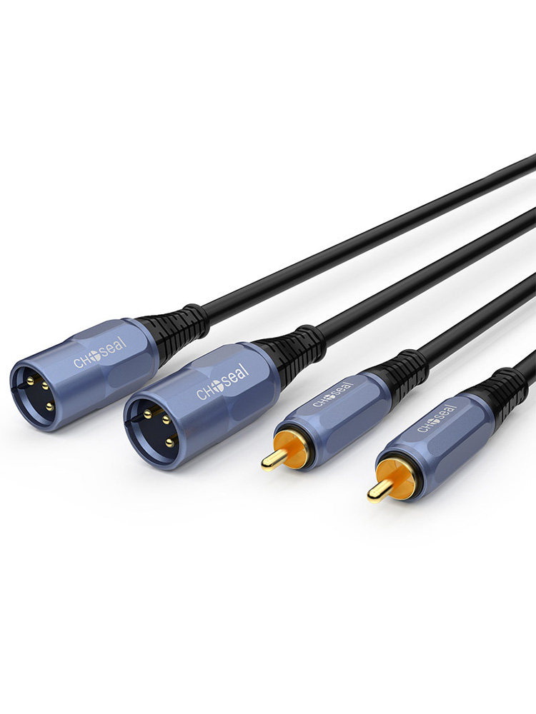 Akihabara Qs3527 Dual Rca to Dual Xlr Male and Female Audio Cable, Dual Rca to Dual Xlr Connector Mixer Amplifier Speaker Xlr Balanced Cable Av Rca Connector to Xlr Effector Connection Cable