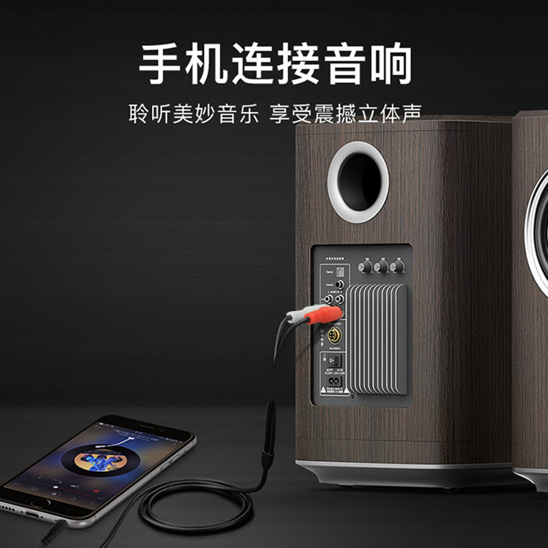 Akihabara 3.5mm to Dual 6.5mm Audio Splitter Cable, 3.5mm Small Three-Core to Dual Large Two-Core Adapter Cable for Connecting Laptops, Mobile Phones, Mixers, Speakers, and Amplifiers